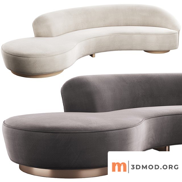 005 serpentine sofa with arm by vladimir kagan