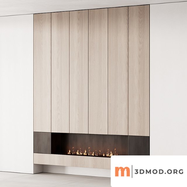 160 fireplace decorative wall kit 06 minimal wood metal 00