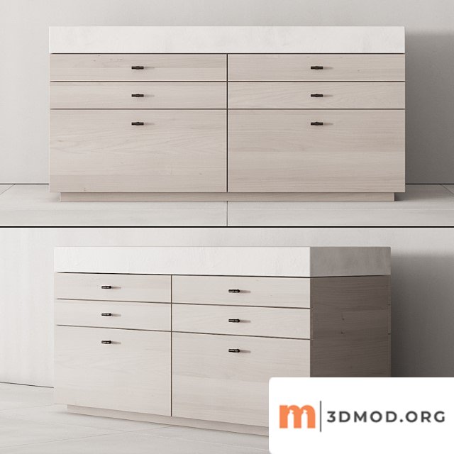 173 Cabinet Furniture 04 Minimal Wardrobe Kit P02 Island