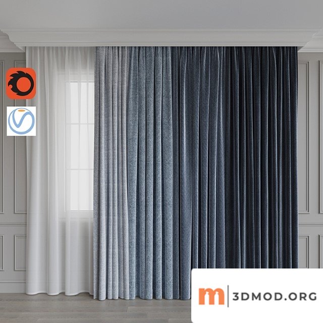 A Set Of Curtains 8 Blue Gamma