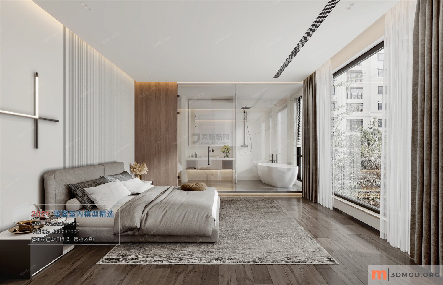 A002-现代风格-Hotel Suite Modern style-Vray model-2021
