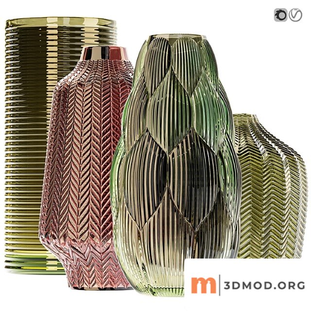 Amazing Glass Vases Set For Interior