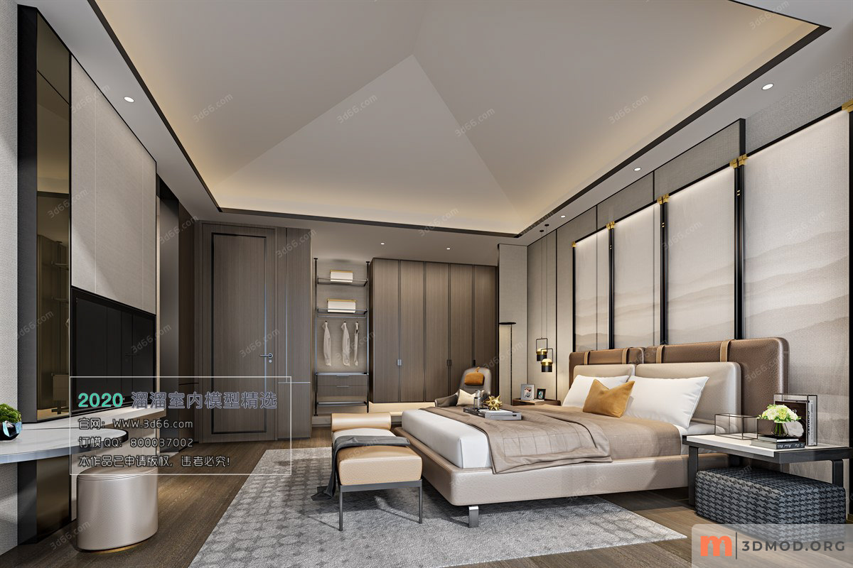 A002-现代风格-Modern style-Vray model2020-HotelSuite